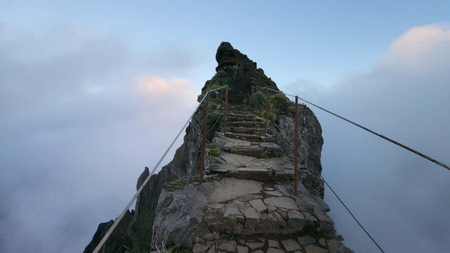 From Funchal: Transfer to Pico do Arieiro & Pico Ruivo Trail - The Main Hike Segment: Staying on PR1 and Making It Through the Stairs