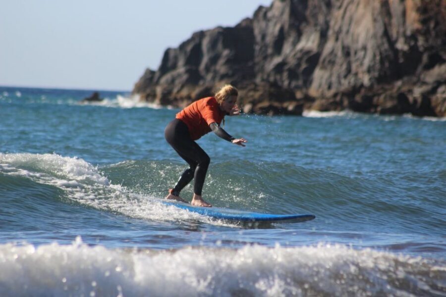 Funchal: Madeira Island Group Surf Lesson - Beach Warm-Up and Technical Demo: Where the Win Starts