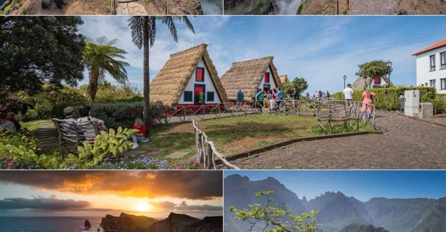 Madeira Funchal:East Tour Pico Arieiro & Santana&Laurissilva - Santana’s Triangle Houses, Faial’s Glass Walkways: Town Charm Meets Ocean Drop
